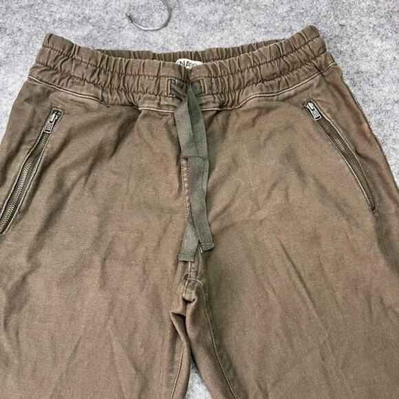 Aritzia TNA Joggers Womens 4 Green Smocked Pants Drawstrings Athleisure - Picture 8 of 16